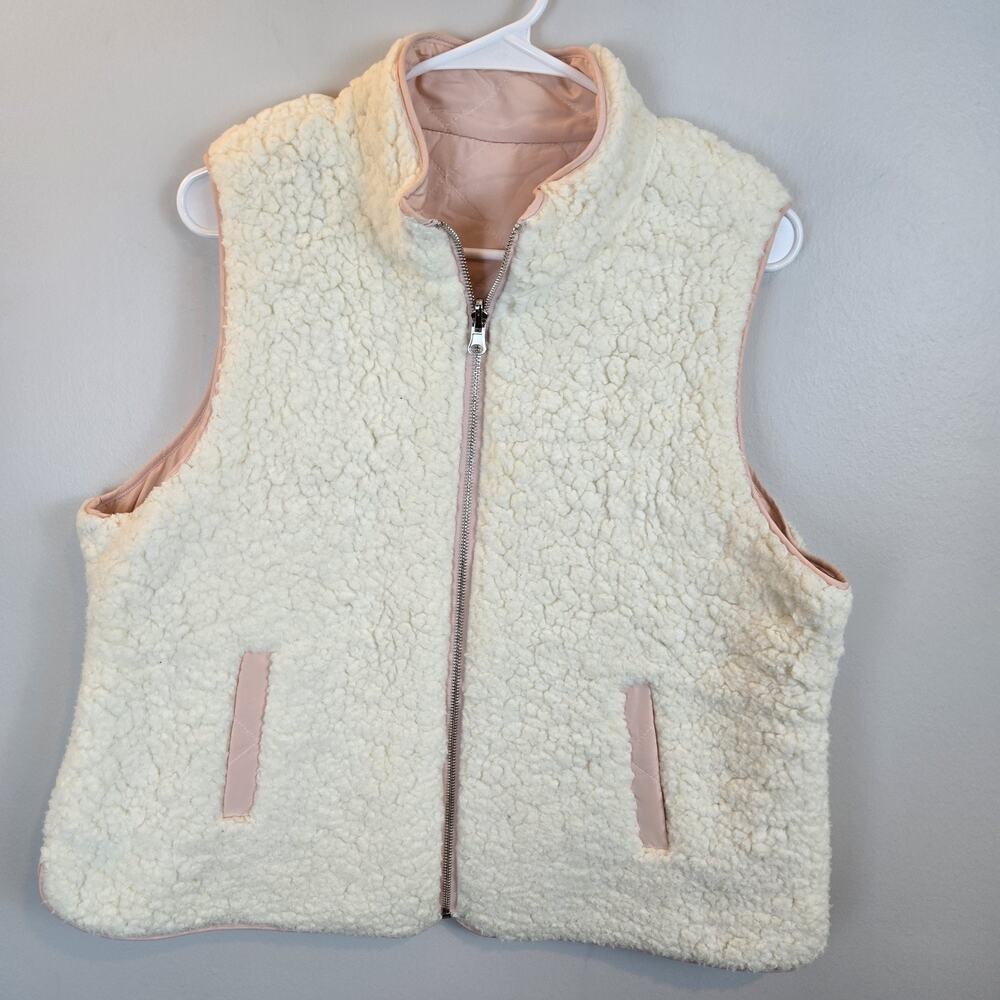 Ruby Rd Petite Large Pink Reversible Cream Sherpa… - image 5